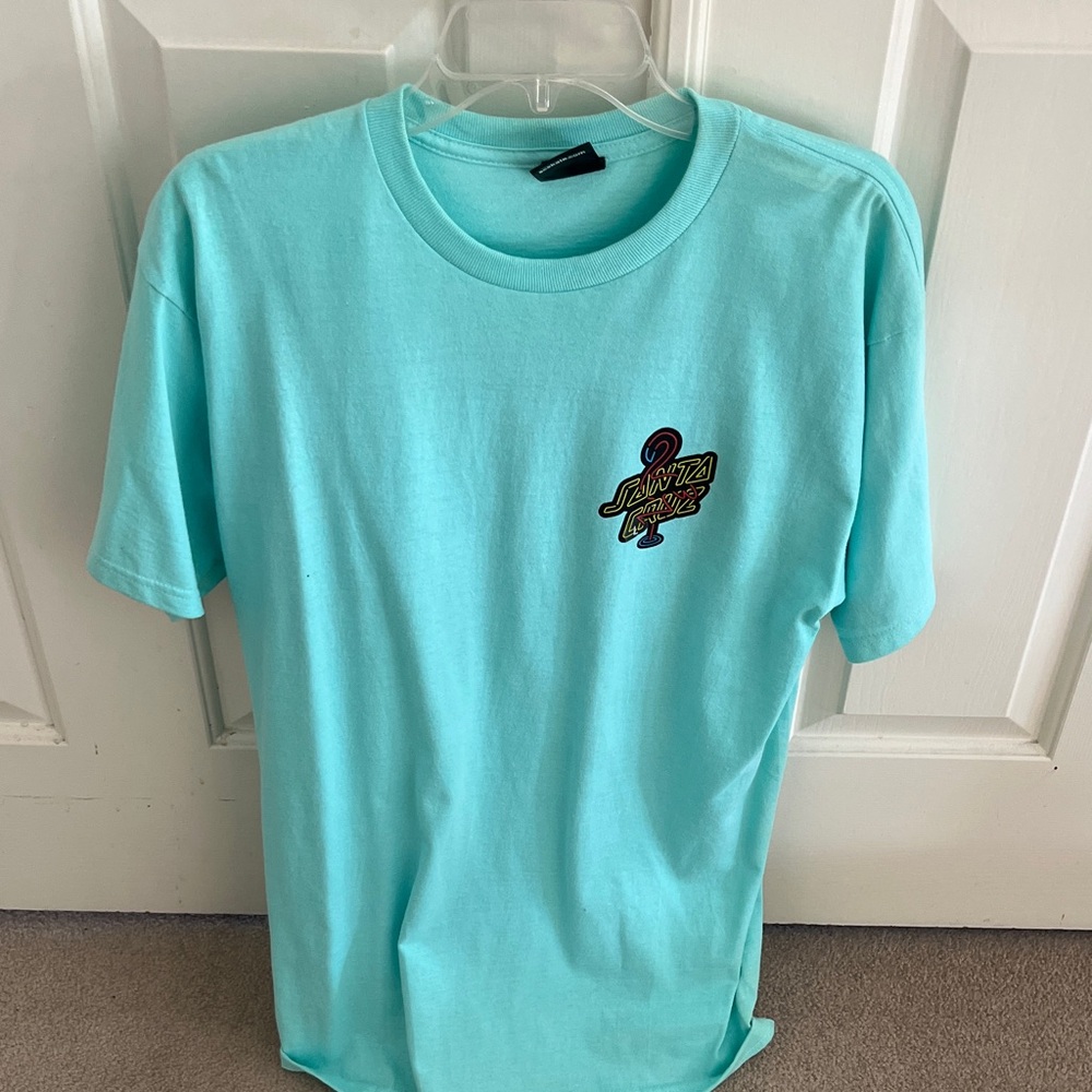 Aqua Graphic T-Shirt Santa Cruz Skate Tee Men's